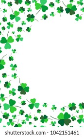 Saint Patricks day background with clover leaves or shamrocks