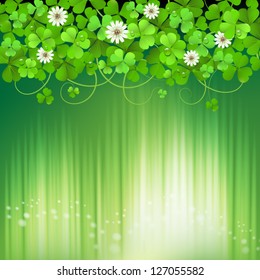 Saint Patrick's Day background with clover