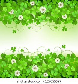 Saint Patrick's Day background with clover