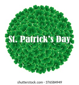 Saint Patricks day background. Clover vector background.