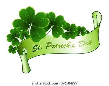 Saint Patricks day background. Clover vector background.