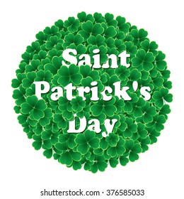 Saint Patricks day background. Clover vector background.