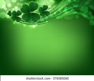 Saint Patricks day background. Clover vector background.