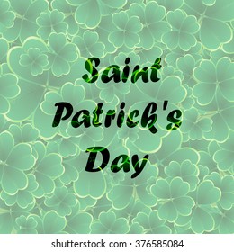 Saint Patricks day background. Clover vector background.