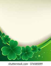 Saint Patricks day background. Clover vector background.