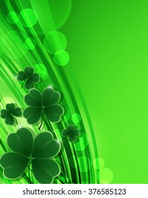 Saint Patricks day background. Clover vector background.