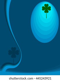Saint Patrick's Day Background With Clover Vector Illustration