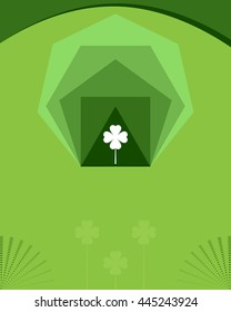 Saint Patrick's Day Background With Clover Vector Illustration