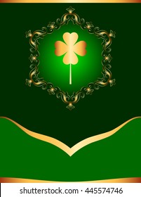 Saint Patrick's Day Background With Clover Vector Illustration