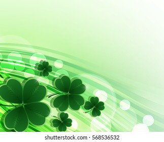 Saint Patricks day background. Clover vector background.