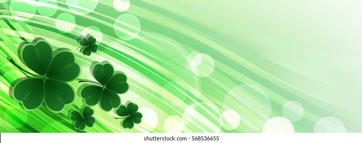 Saint Patricks day background. Clover vector background.
