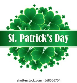 Saint Patricks day background. Clover vector background.