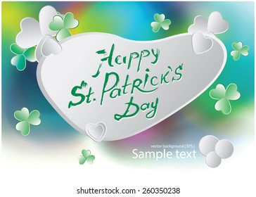 Saint Patrick's Day. Background for congratulation design