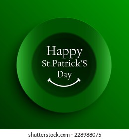 Saint Patrick's Day background or greeting card with Leprechaun Hat on green rays background. EPS 10.