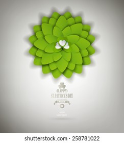 Saint Patrick's Day Background  With Leaf And Title Inscription