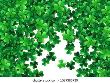 Saint Patricks Day Background Sprayed Clover Stock Vector (Royalty Free ...