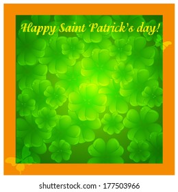 Saint Patrick's day background: vector greeting card