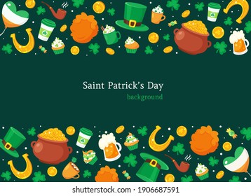 Saint Patrick's Day background. Vector illustration