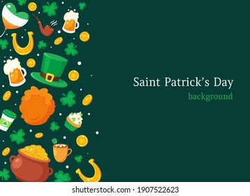 Saint Patrick's Day background. Vector illustration