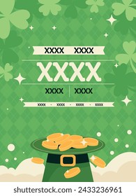 Saint Patrick's Day background vector, wallpaper, poster illustration