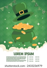 Saint Patrick's Day background vector, wallpaper, poster illustration
