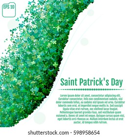 Saint Patrick's day background. Vector illustration. For your business.