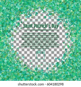 Saint Patrick's day background. Vector illustration on a transparent background.