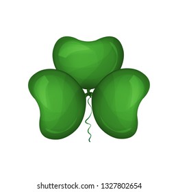 Saint Patricks day. A balloon trefoil. Vector illustration