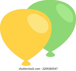 Saint Patricks Day balloons, illustration, vector on white background.