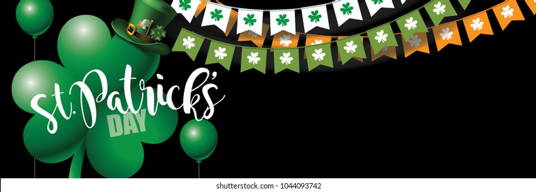 Saint Patrick's Day banner background design. EPS10 vector illustration.