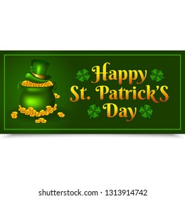 SAINT PATRICK'S DAY BANNER AND BACKGROUND DESIGN