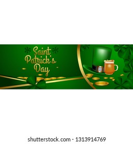 SAINT PATRICK'S DAY BANNER AND BACKGROUND DESIGN