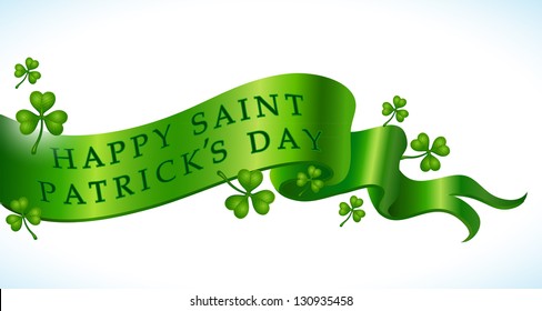Saint Patrick`s day banner isolated - vector illustration.