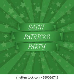 Saint Patrick's day banner. Paper scrolls. Vector illustration.