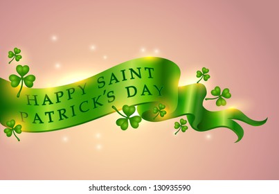 Saint Patrick`s day banner - vector illustration.
