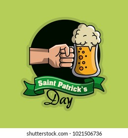 Saint patricks day beer card