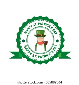 Saint Patrick's Day Beer Festival Greeting Card Icon Flat Vector Illustration