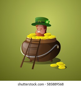 Saint Patrick's Day Beer Festival Banner Greeting Card Flat Vector Illustration