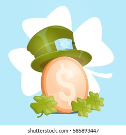 Saint Patrick's Day Beer Festival Banner Greeting Card Flat Vector Illustration