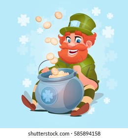 Saint Patrick's Day Beer Festival Banner Greeting Card Flat Vector Illustration