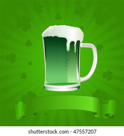 Saint Patrick's day beer and message.