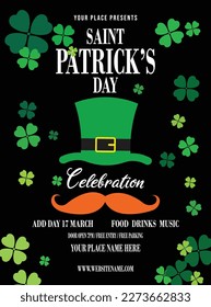 saint Patrick's day  big party flyer poster social media post design