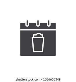 Saint Patrick's Day calendar vector icon. filled flat sign for mobile concept and web design. simple solid icon. Symbol, logo illustration. Pixel perfect vector graphics