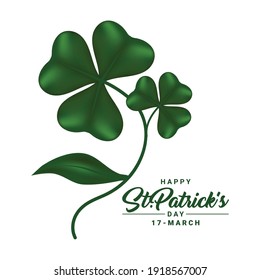 Saint Patrick's Day Card, Calligraphic Lettering Happy St Patricks Day. Vector Illustration. Vector illustration EPS10