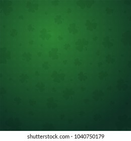 Saint Patricks Day card with clover. Vector illustration
