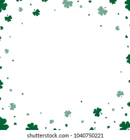 Saint Patricks Day card with clover. Vector illustration