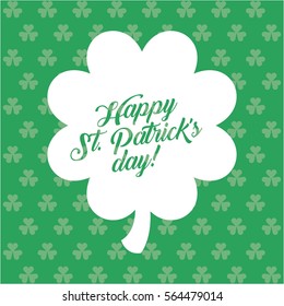 saint patrick's day card with clovers icons. colorful design. vector illustration
