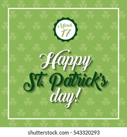 Saint Patrick's Day card. colorful design. vector illustration
