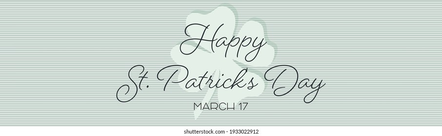 Saint Patrick's Day card. Flat vector illustration.