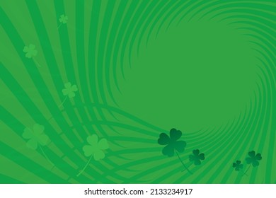 Saint Patrick's Day card, green shamrock background. Vector illustration.